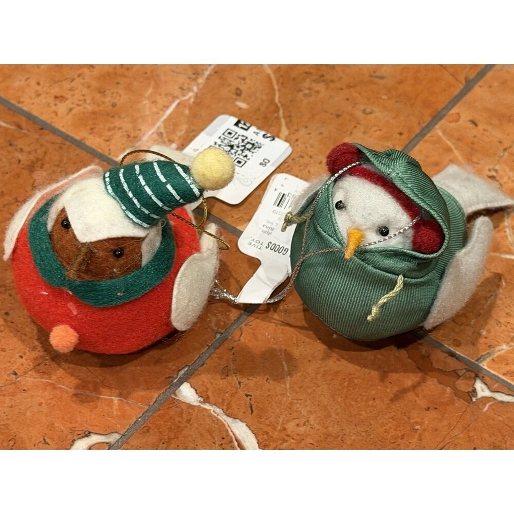 WONDERSHOP TARGET 2023 FEATHERLY FRIENDS BIRDS FELT XMAS ORNAMENTS LOT 2 NEW NWT